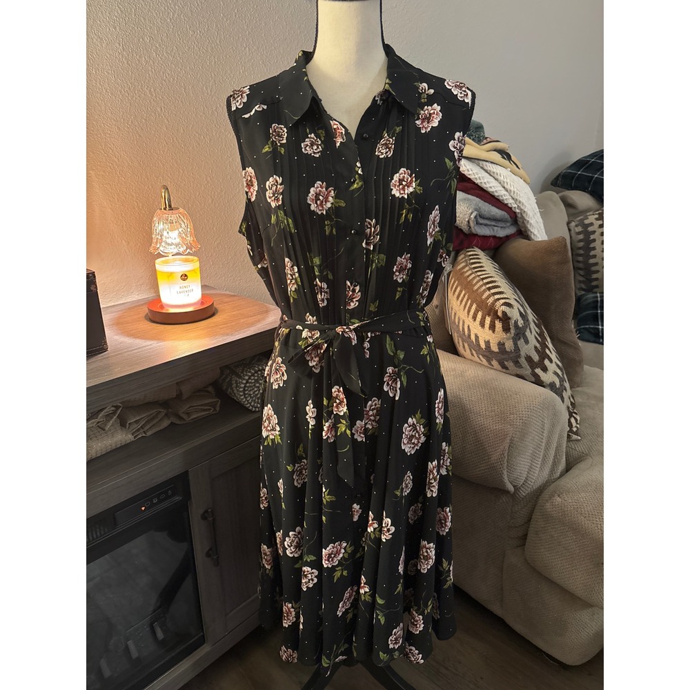 Nanette Lepore NWT dress size 12 black floral